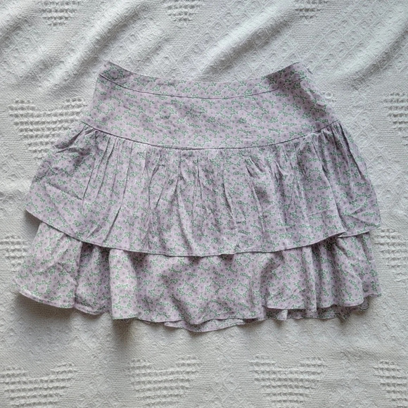 NWT- Noize, Kadence Ruffle Floral  Print Summer Mini Skirt - Picture 2 of 10